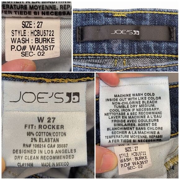 Joe's Jeans Women's 27 The Rocker Fit Burke Wash Flare Denim Jeans - Picture 14 of 16